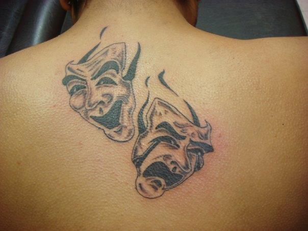 drama mask tattoos
