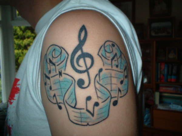 musical notes tattoos