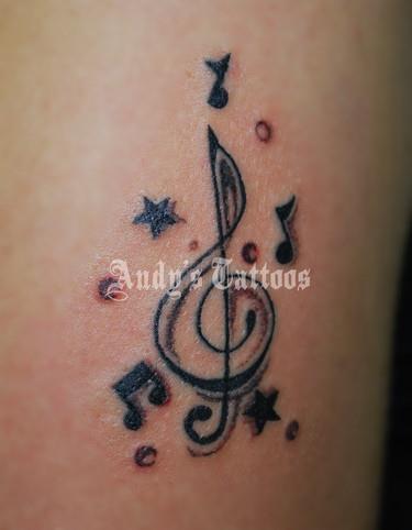 musical notes tattoos