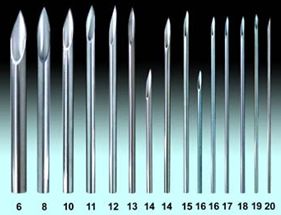 Полые иглы для пирсинга